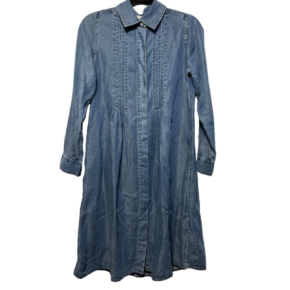 Women’s Soft Surroundings Chambray Long Sleeve Blue Jean Dress / S-Xsmall